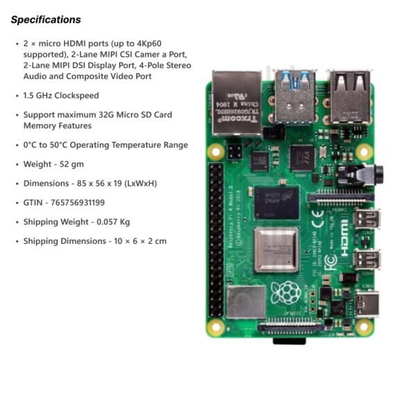 Raspberry Pi 4 Model-B with 8 GB RAM